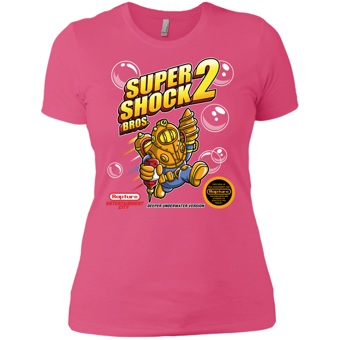 T-Shirts Hot Pink / X-Small Super Shock Bros 2 Women's Premium T-Shirt
