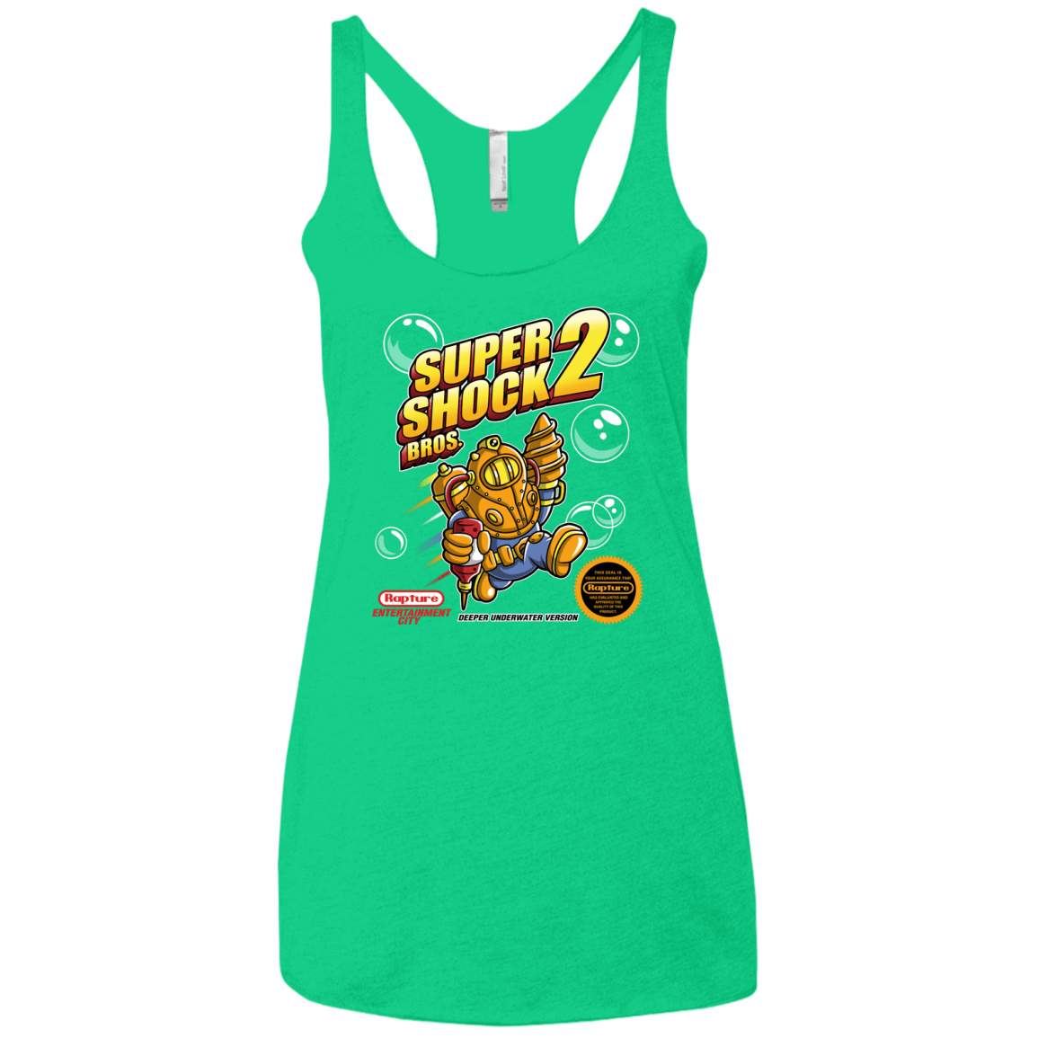 T-Shirts Envy / X-Small Super Shock Bros 2 Women's Triblend Racerback Tank