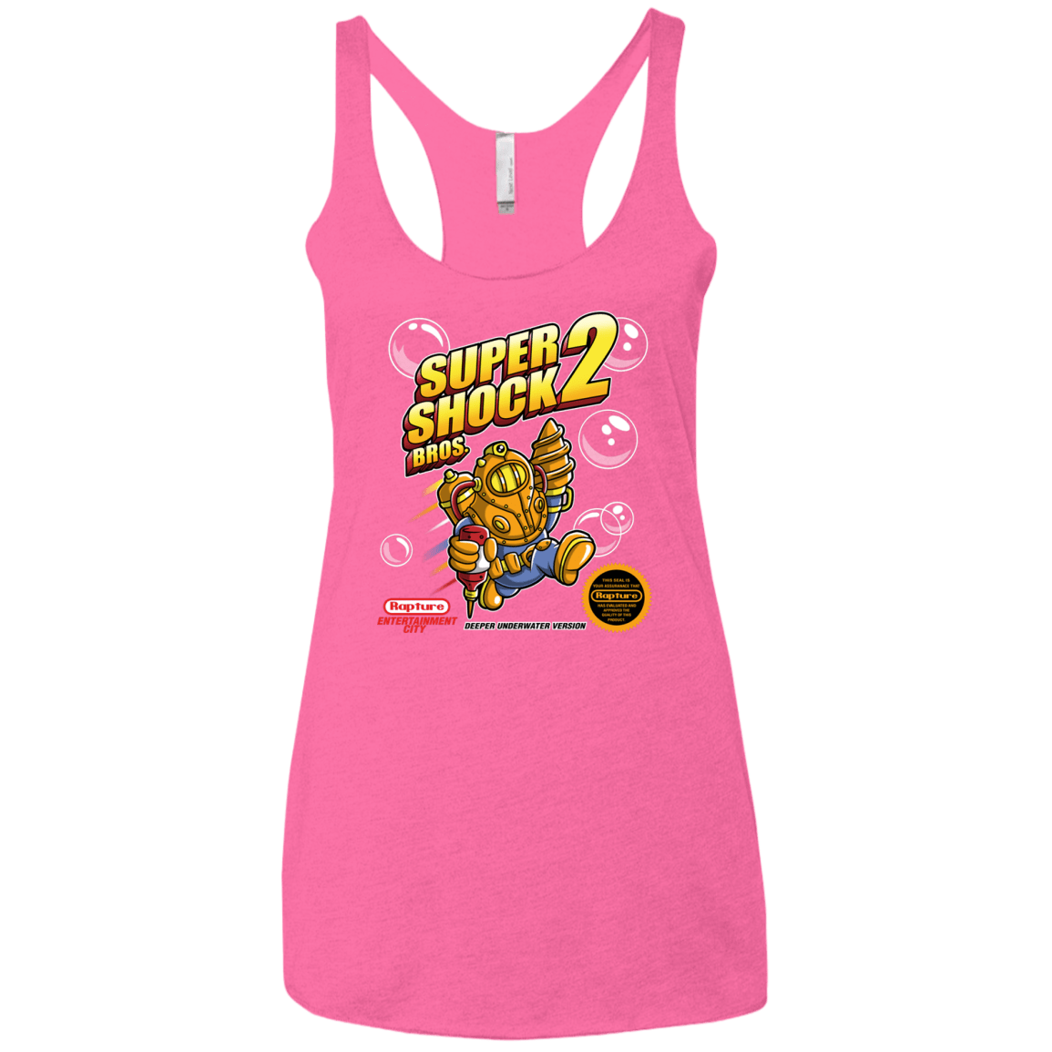 T-Shirts Vintage Pink / X-Small Super Shock Bros 2 Women's Triblend Racerback Tank