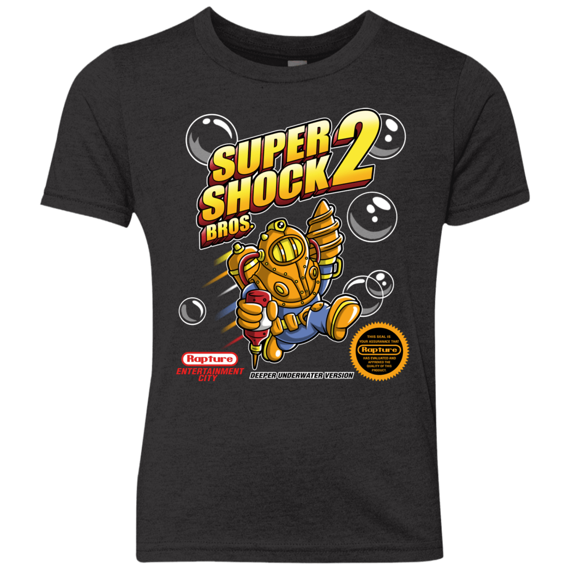 T-Shirts Vintage Black / YXS Super Shock Bros 2 Youth Triblend T-Shirt