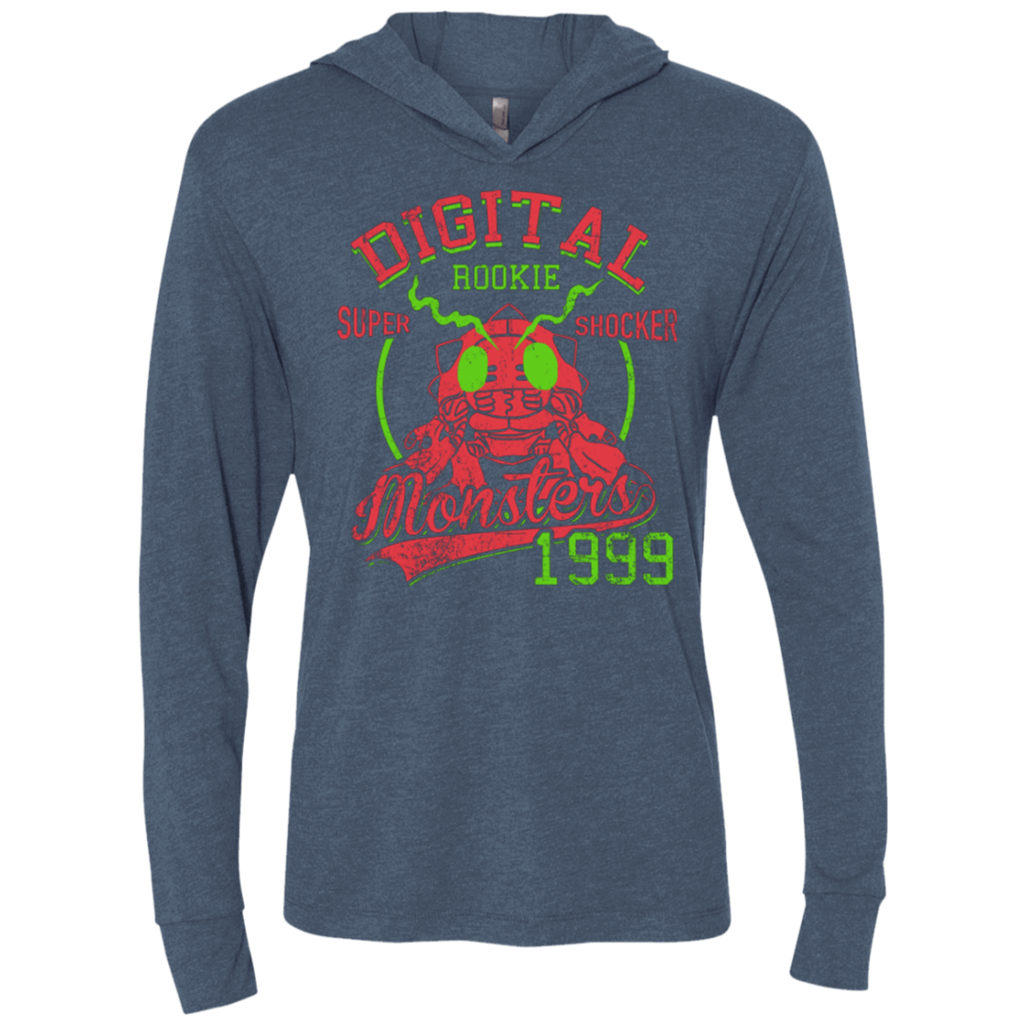 T-Shirts Indigo / X-Small Super Shocker Triblend Long Sleeve Hoodie Tee