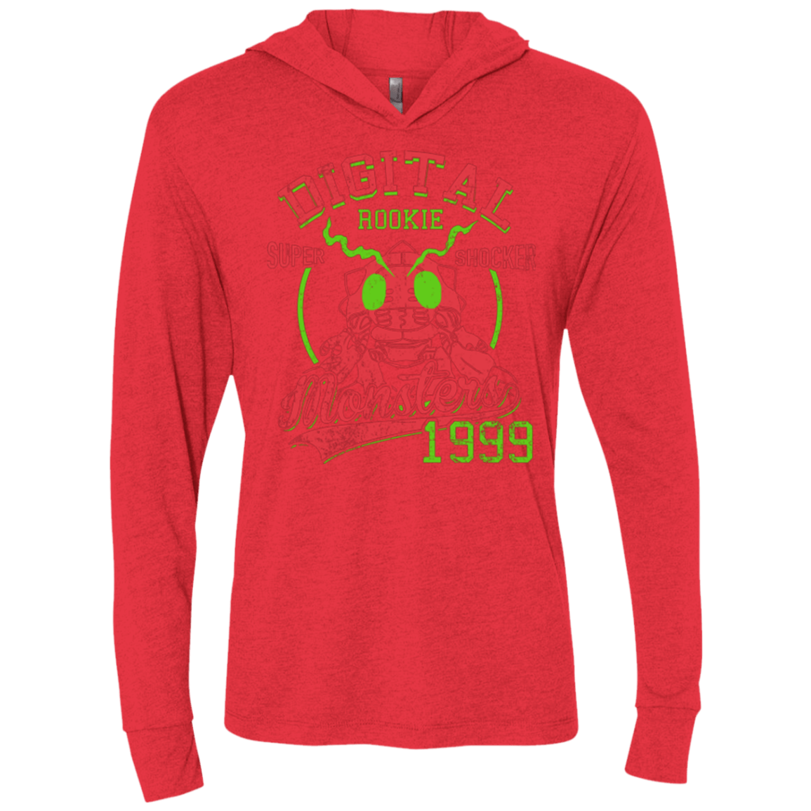 T-Shirts Vintage Red / X-Small Super Shocker Triblend Long Sleeve Hoodie Tee