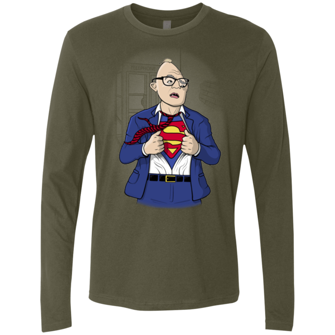 T-Shirts Military Green / S Super Sloth Men's Premium Long Sleeve