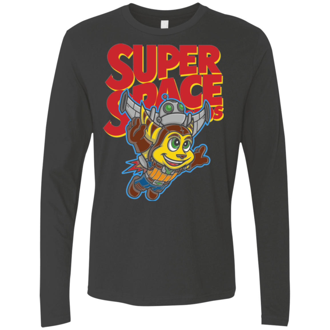 T-Shirts Heavy Metal / Small Super Space Bros Men's Premium Long Sleeve
