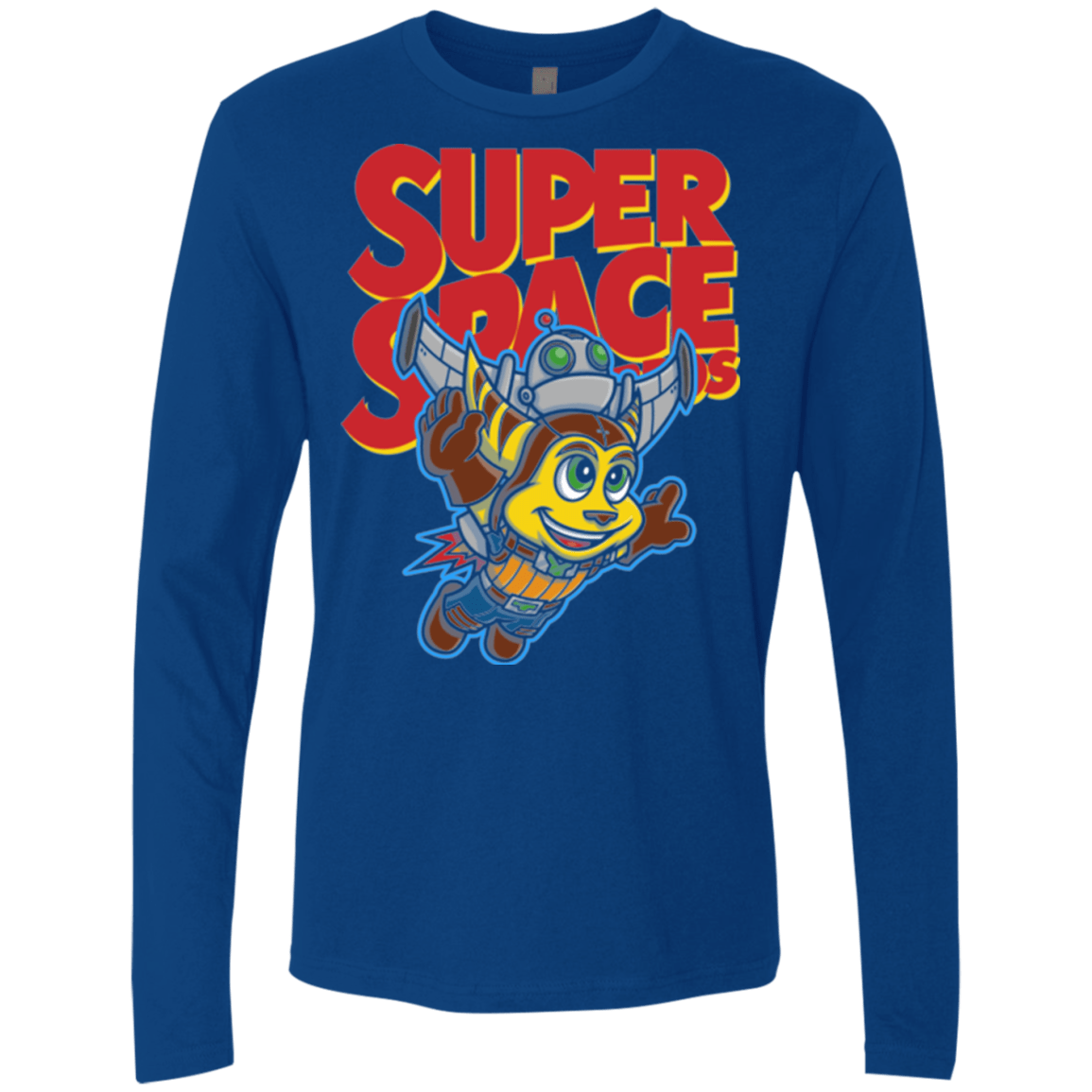 T-Shirts Royal / Small Super Space Bros Men's Premium Long Sleeve