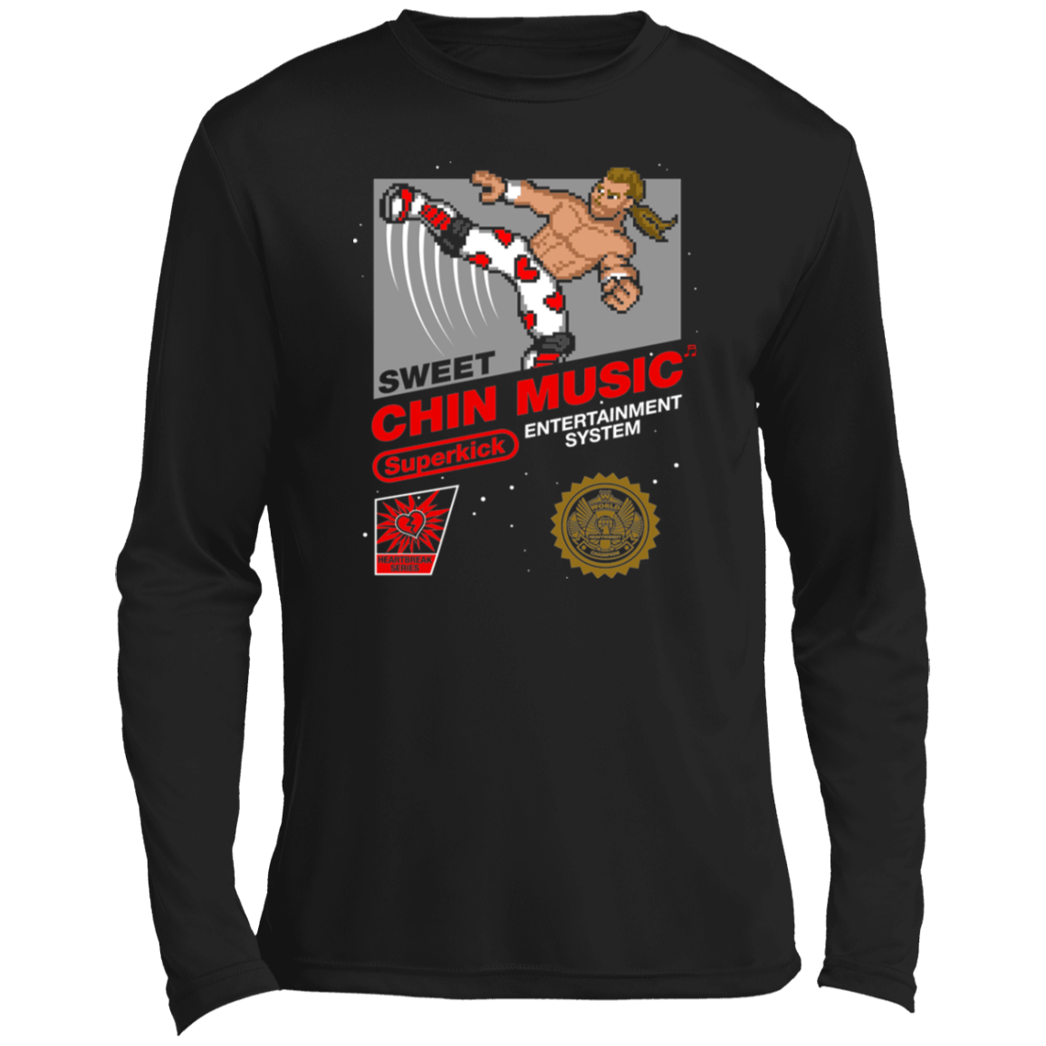 T-Shirts Black / X-Small Super Sweet Chin Music Long Sleeve Performance Tee