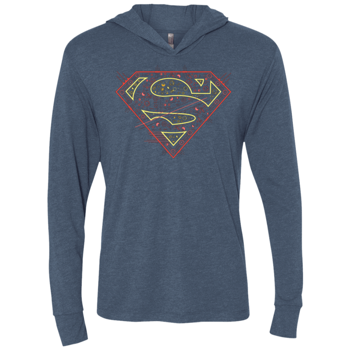 T-Shirts Indigo / X-Small Super Tech Triblend Long Sleeve Hoodie Tee