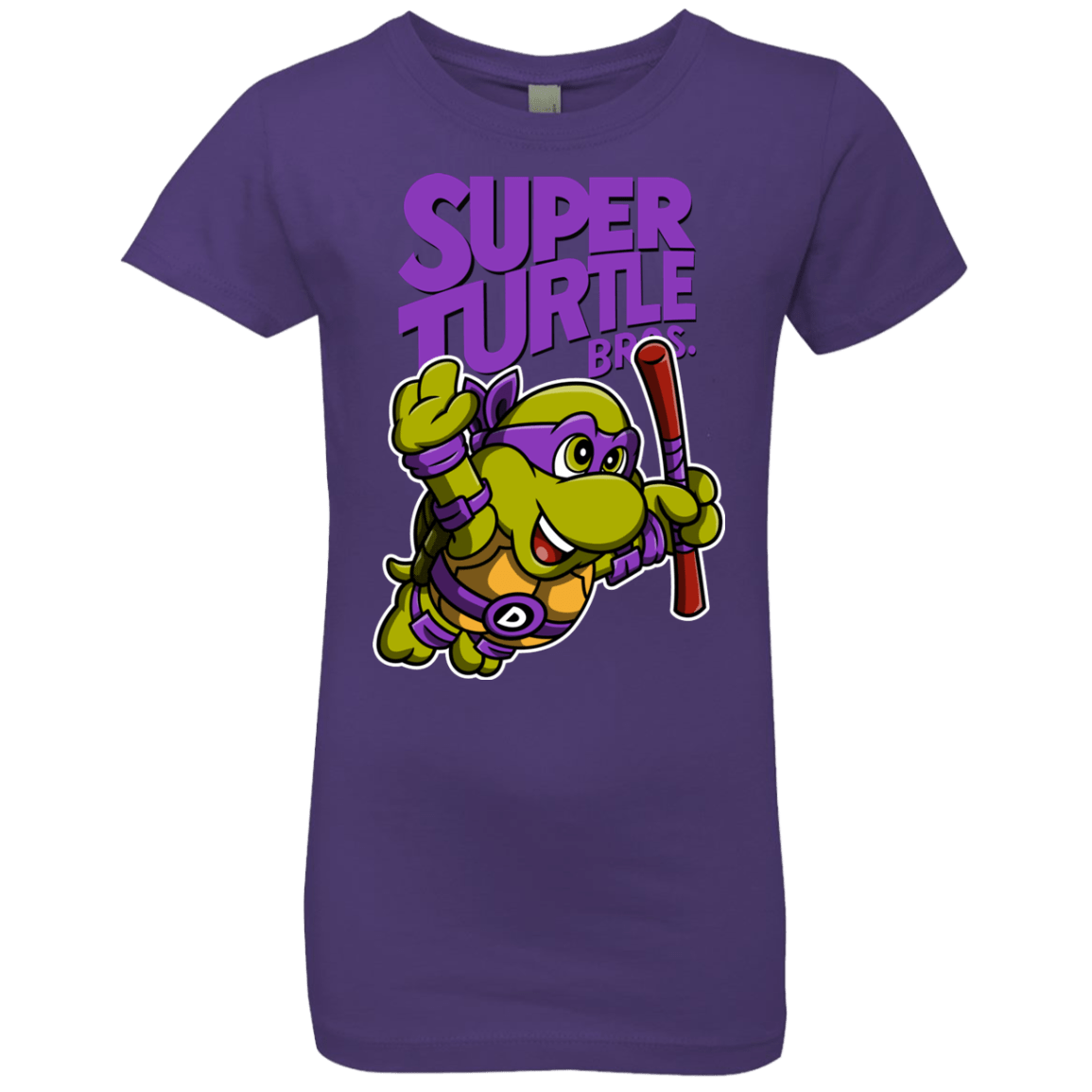 T-Shirts Purple Rush / YXS Super Turtle Bros Donnie Girls Premium T-Shirt