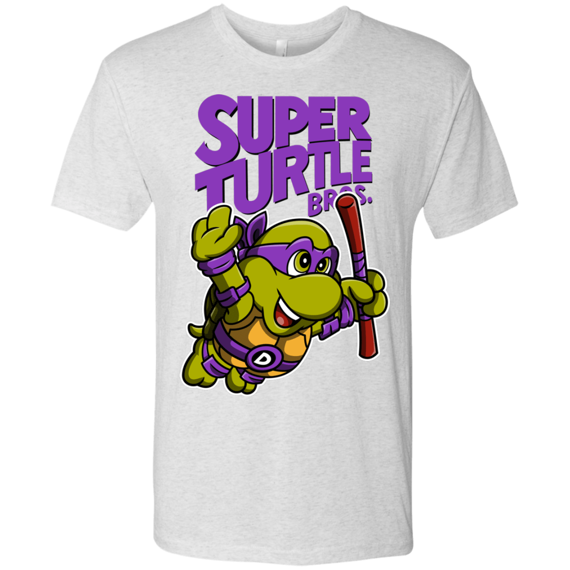 T-Shirts Heather White / Small Super Turtle Bros Donnie Men's Triblend T-Shirt