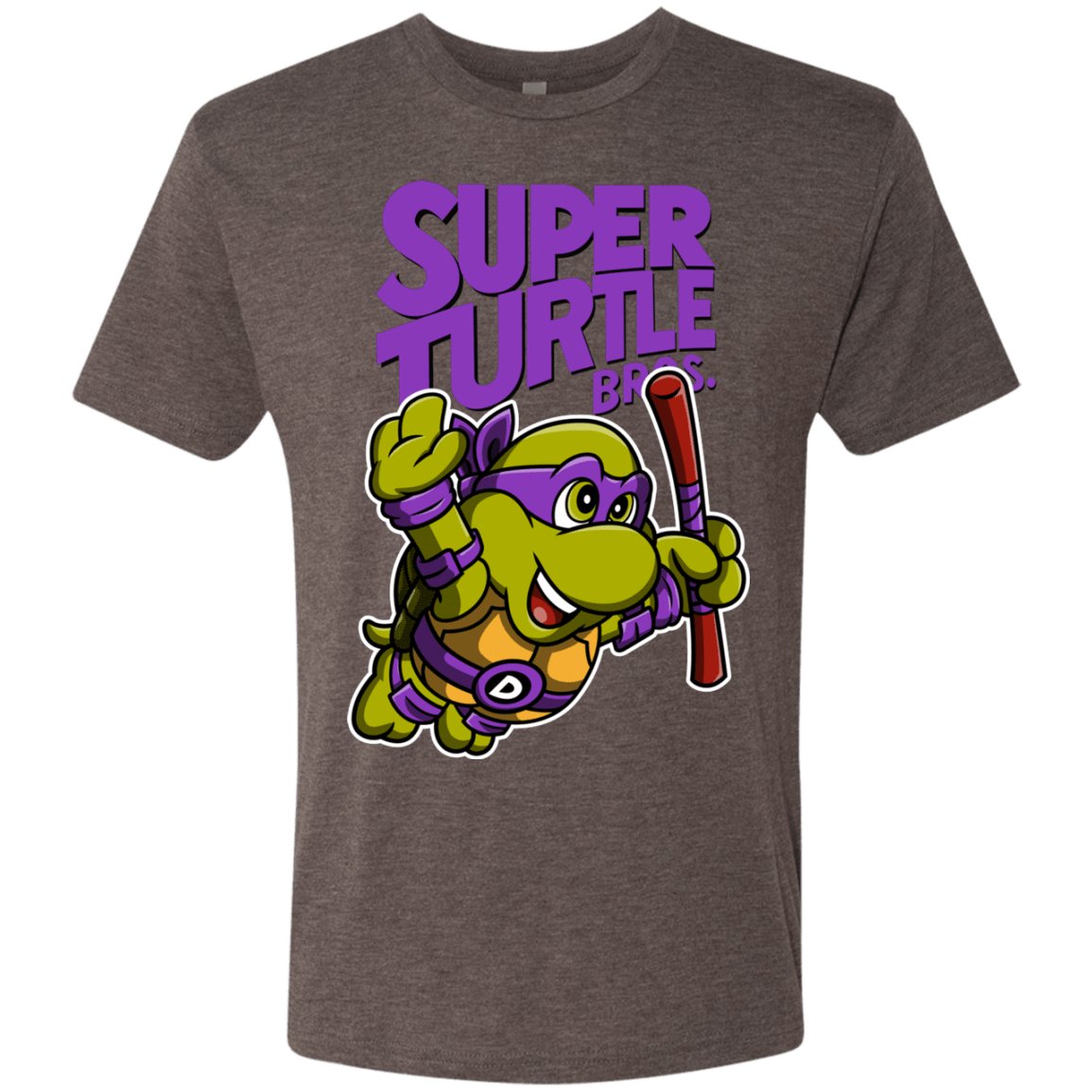 T-Shirts Macchiato / Small Super Turtle Bros Donnie Men's Triblend T-Shirt