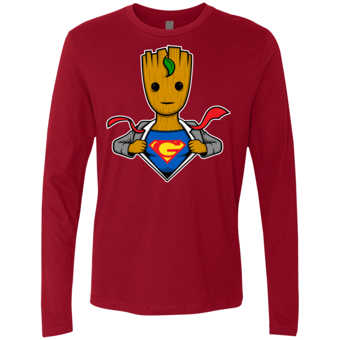 T-Shirts Cardinal / Small Supergroot Men's Premium Long Sleeve