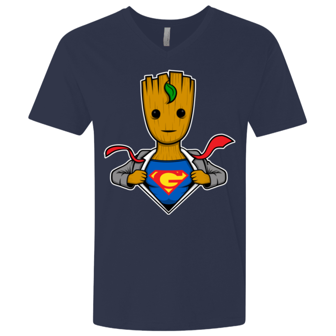 T-Shirts Midnight Navy / X-Small Supergroot Men's Premium V-Neck
