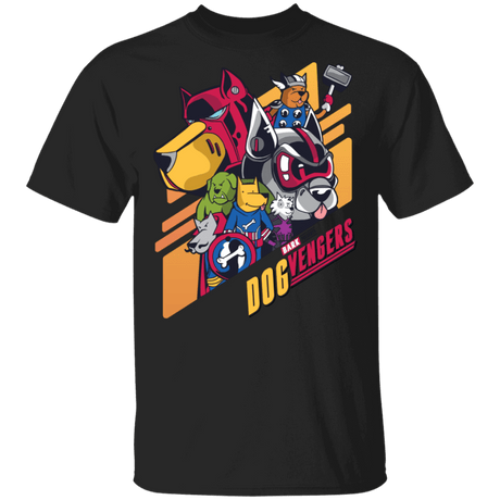 T-Shirts Black / S Superhero Dogs T-Shirt