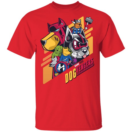T-Shirts Red / S Superhero Dogs T-Shirt