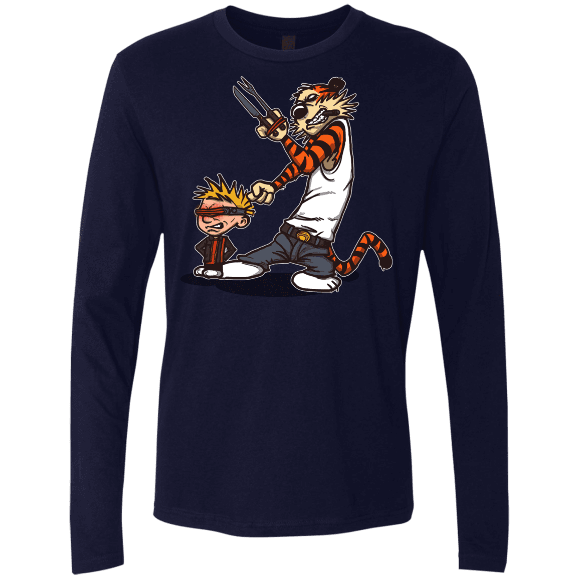 T-Shirts Midnight Navy / S Superhero Team Men's Premium Long Sleeve