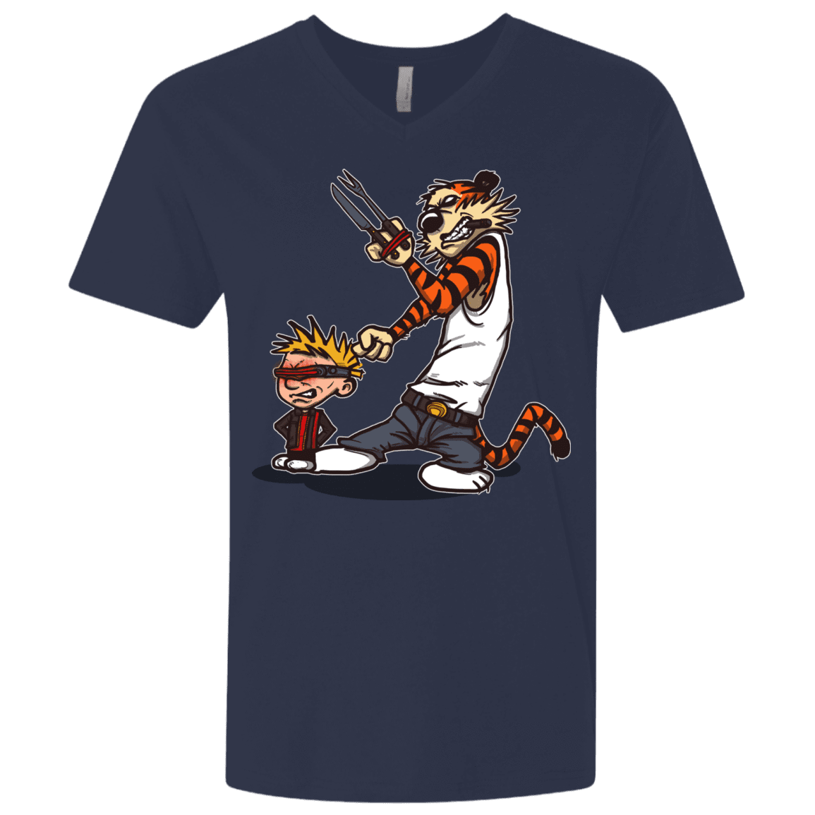 T-Shirts Midnight Navy / X-Small Superhero Team Men's Premium V-Neck