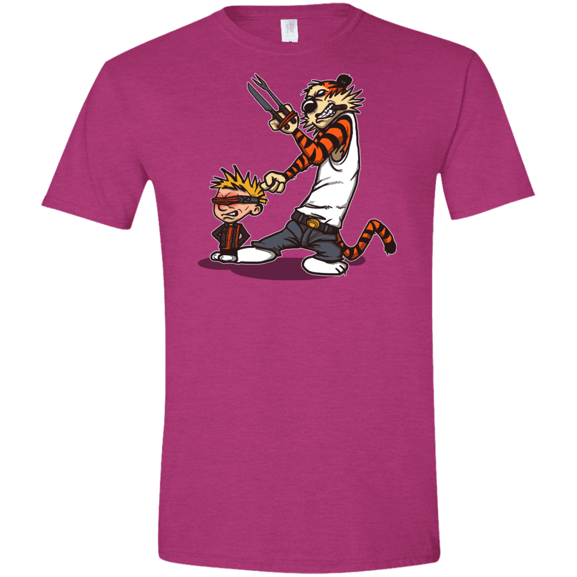 T-Shirts Antique Heliconia / S Superhero Team Men's Semi-Fitted Softstyle