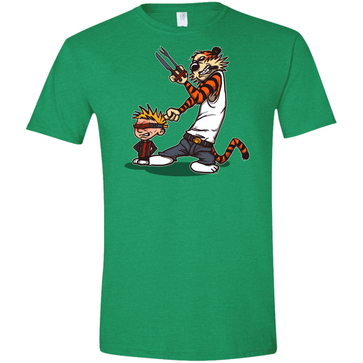 T-Shirts Heather Irish Green / S Superhero Team Men's Semi-Fitted Softstyle