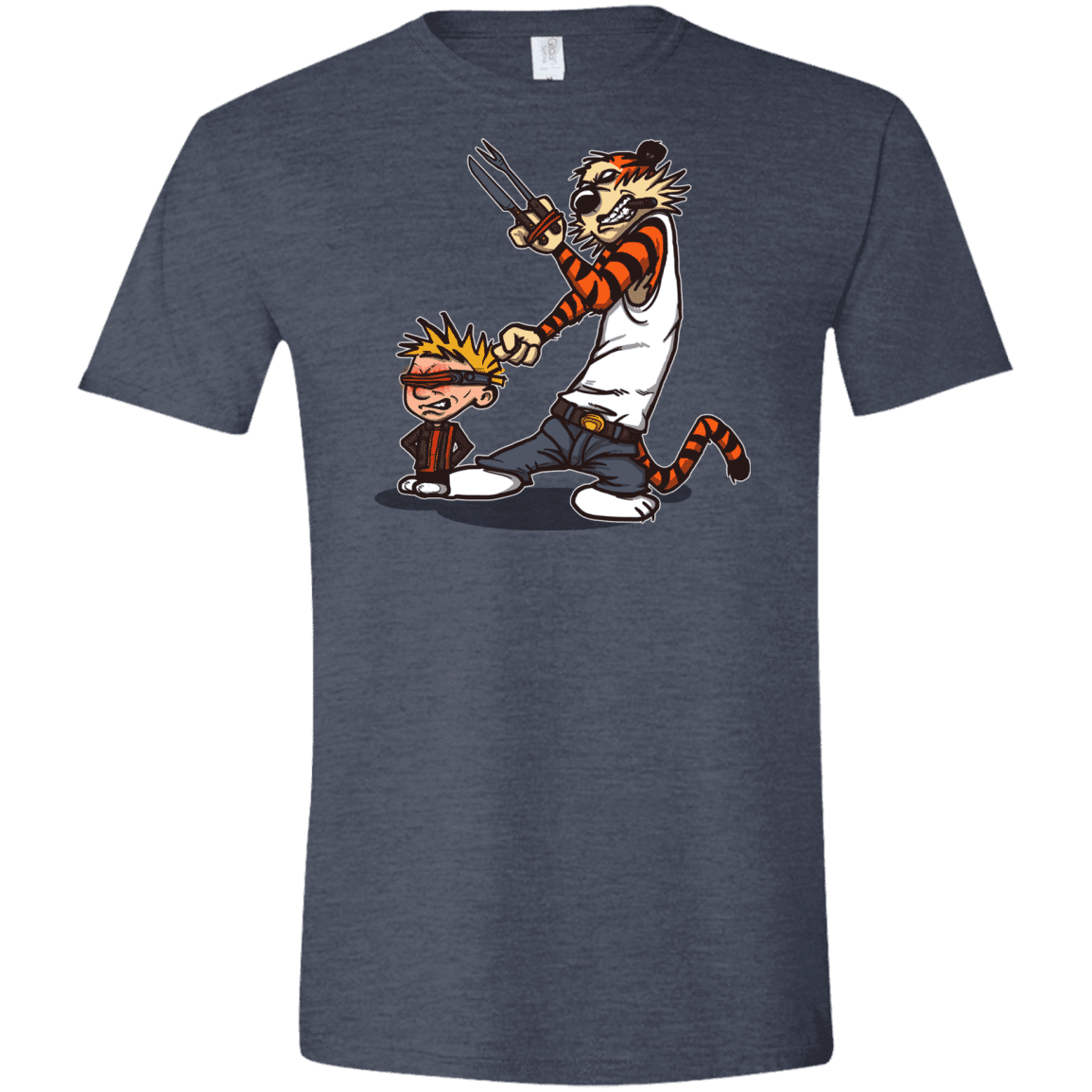 T-Shirts Heather Navy / S Superhero Team Men's Semi-Fitted Softstyle