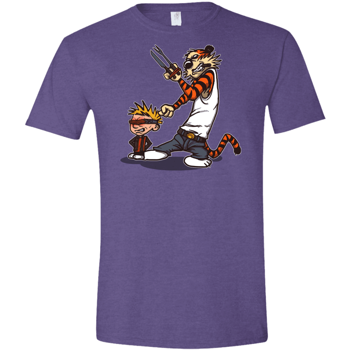 T-Shirts Heather Purple / S Superhero Team Men's Semi-Fitted Softstyle