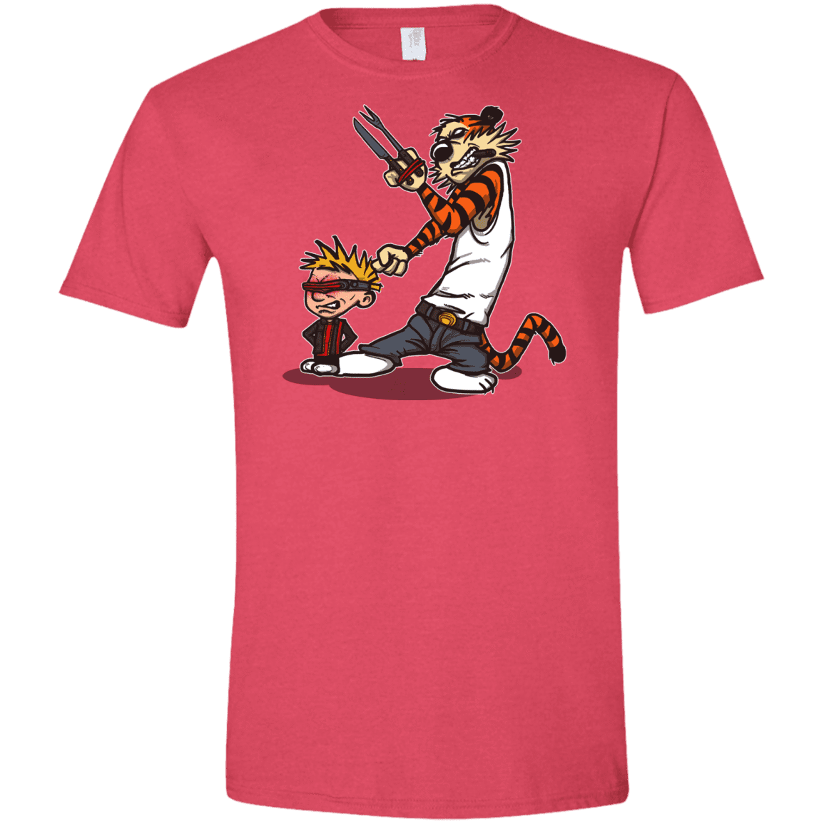 T-Shirts Heather Red / S Superhero Team Men's Semi-Fitted Softstyle