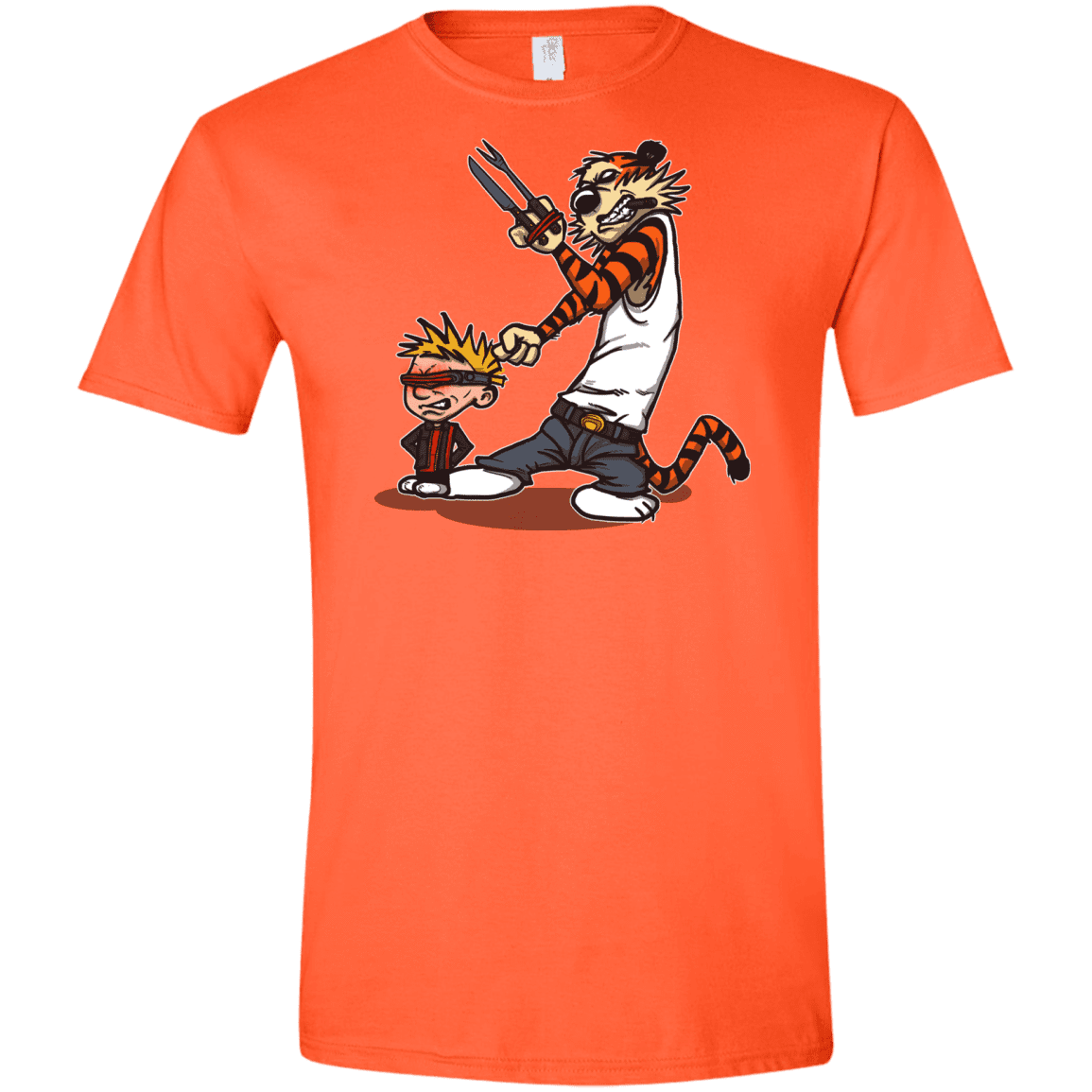 T-Shirts Orange / S Superhero Team Men's Semi-Fitted Softstyle