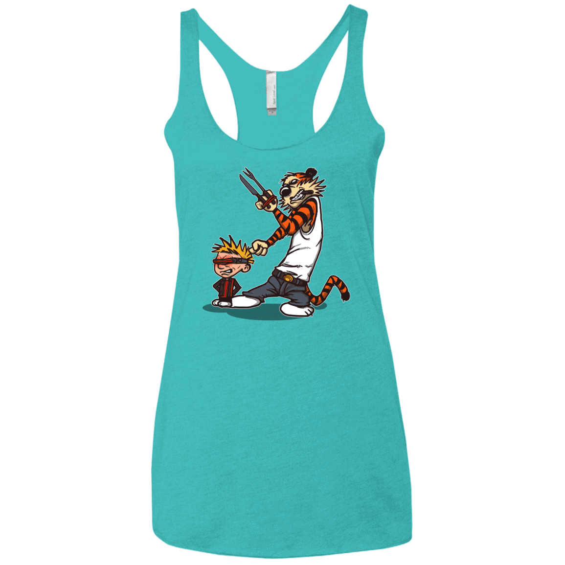 T-Shirts Tahiti Blue / X-Small Superhero Team Women's Triblend Racerback Tank