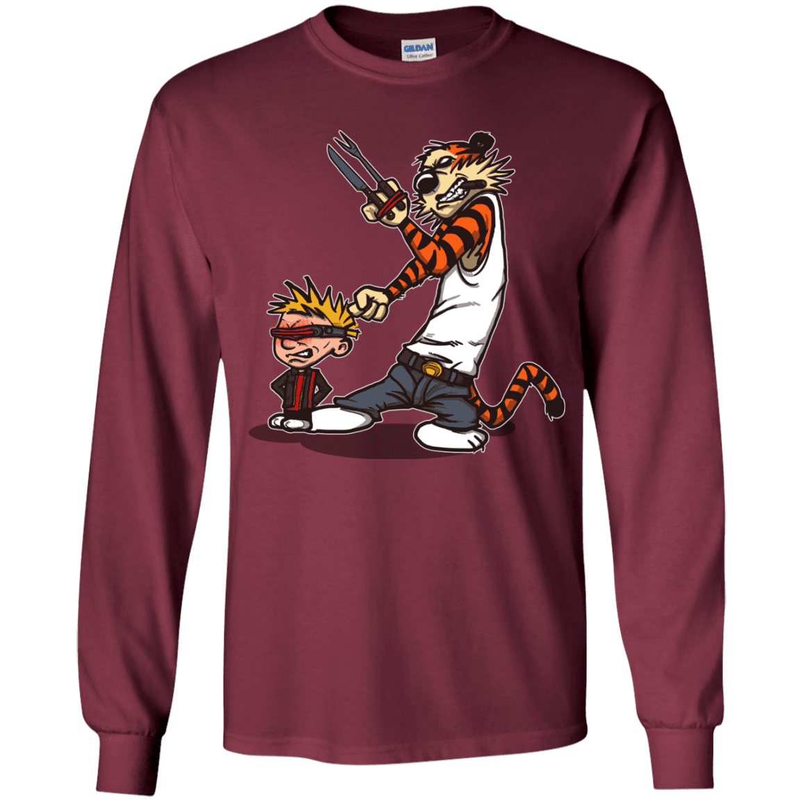 T-Shirts Maroon / YS Superhero Team Youth Long Sleeve T-Shirt