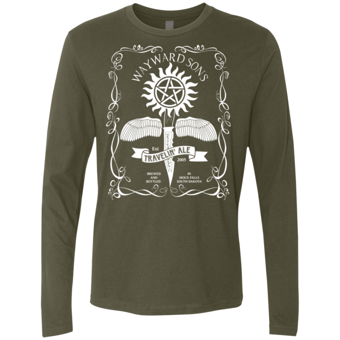 T-Shirts Military Green / Small Supernatural 3 Men's Premium Long Sleeve