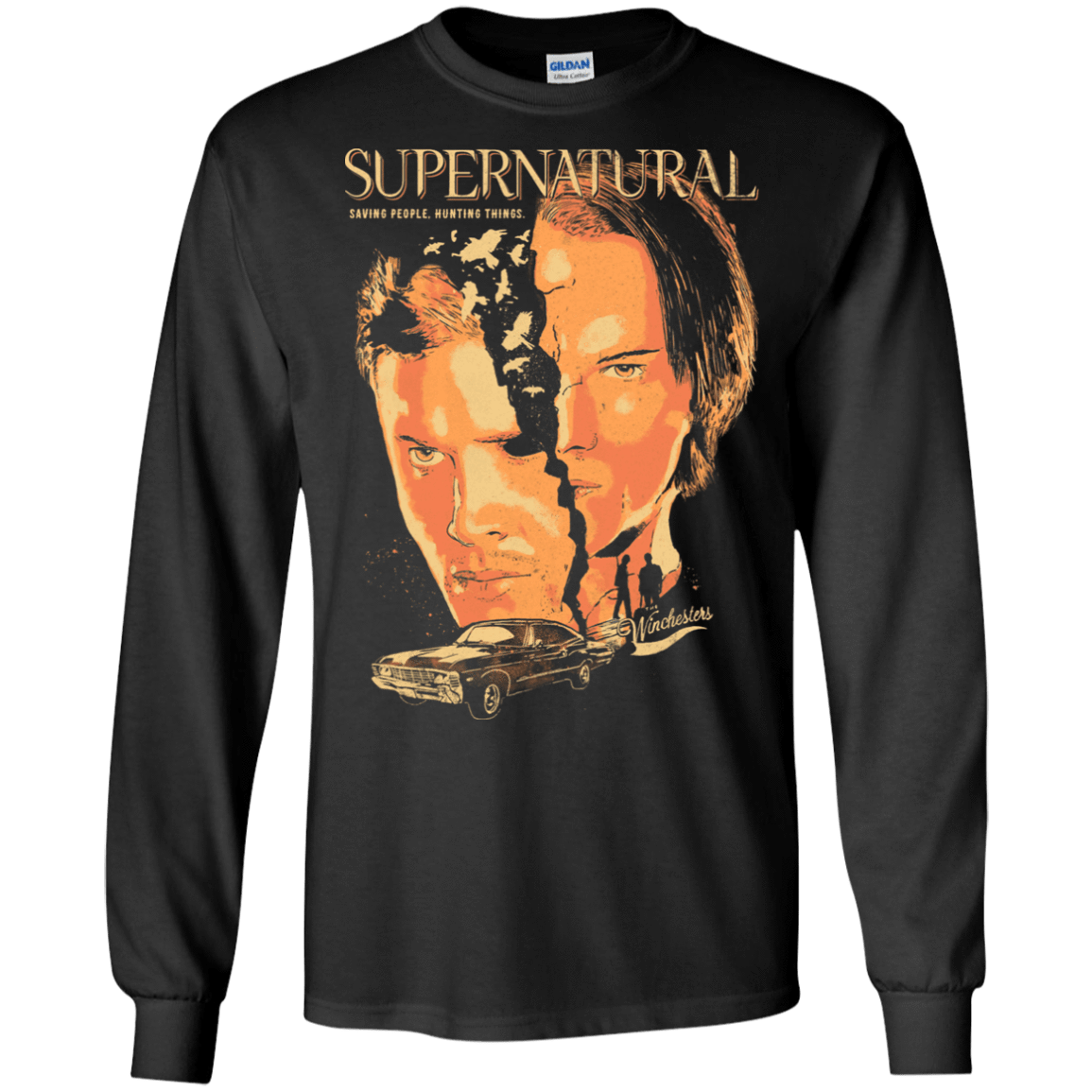 T-Shirts Black / S Supernatural Men's Long Sleeve T-Shirt