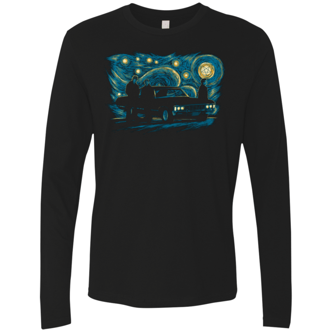 T-Shirts Black / Small Supernatural Night Men's Premium Long Sleeve