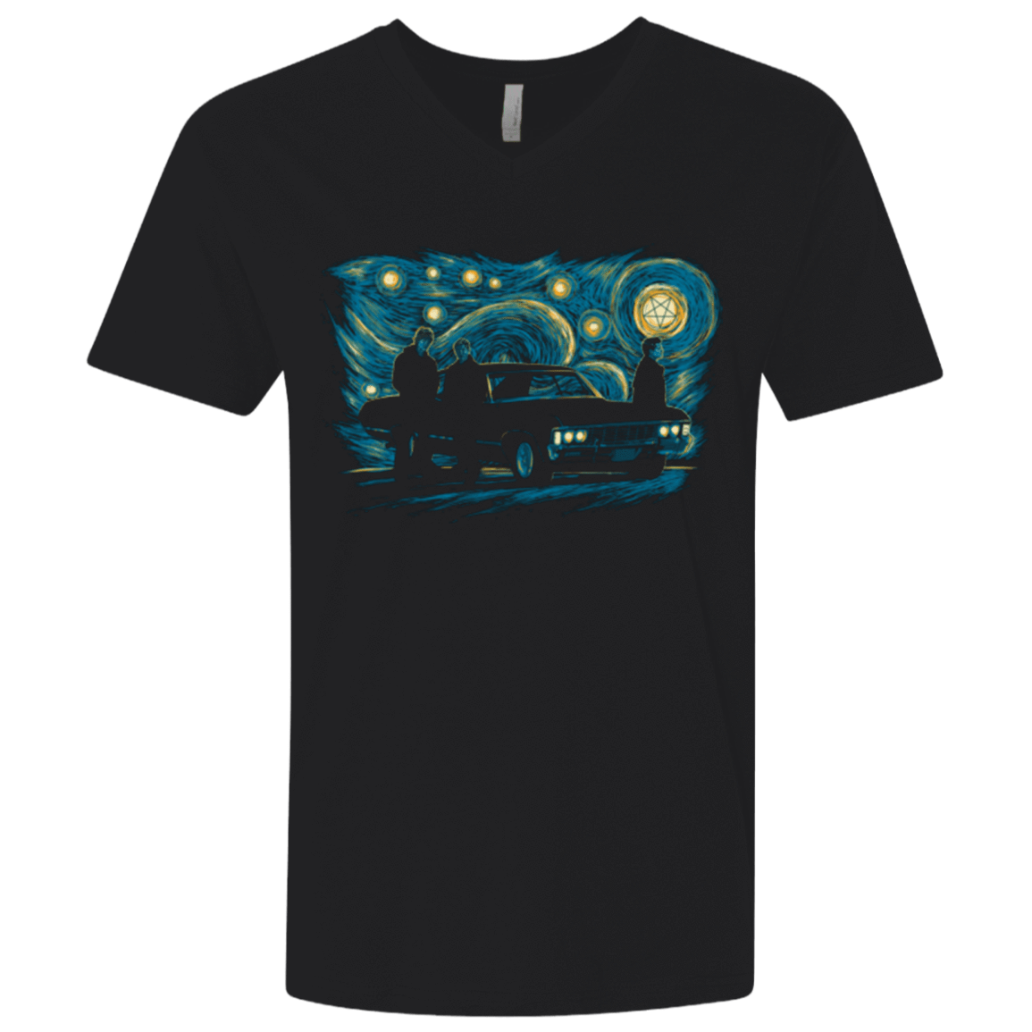 T-Shirts Black / X-Small Supernatural Night Men's Premium V-Neck