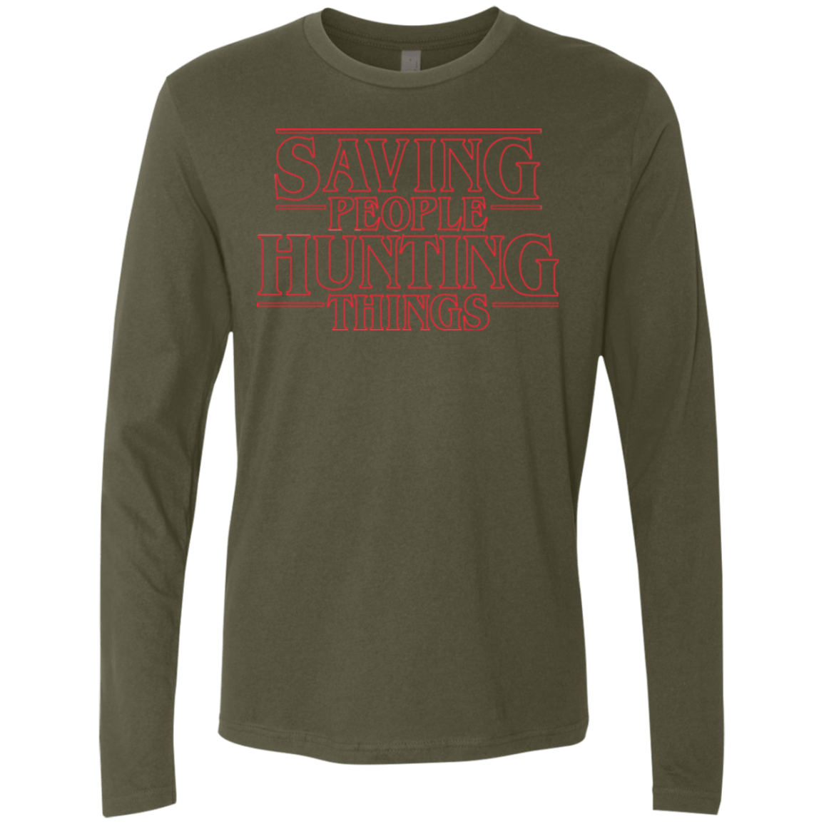 T-Shirts Military Green / Small Supernatural Things Men's Premium Long Sleeve