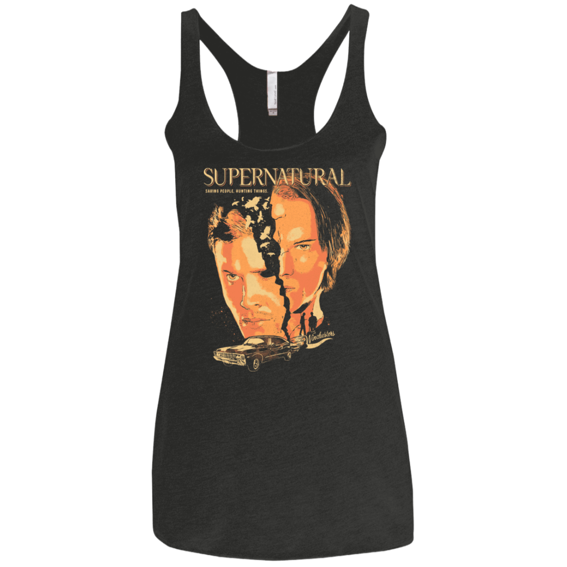 T-Shirts Vintage Black / X-Small Supernatural Women's Triblend Racerback Tank