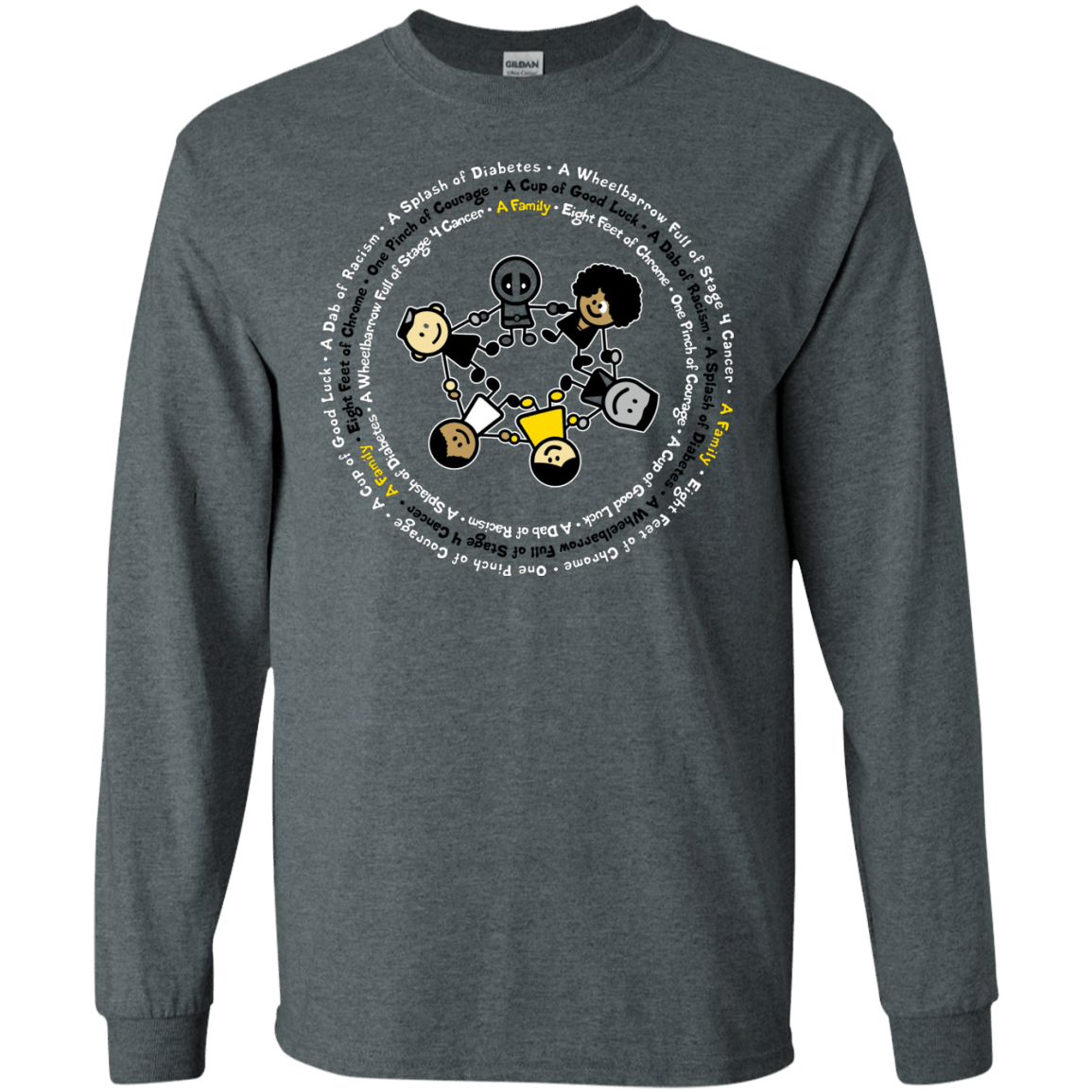 Support Family Men's Long Sleeve T-Shirt