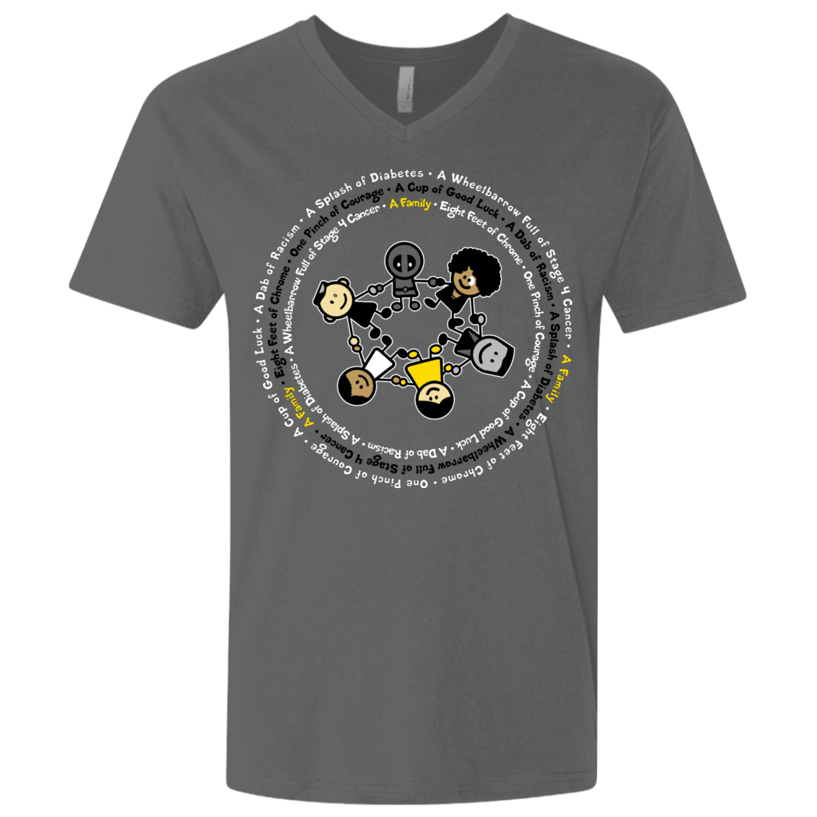 T-Shirts Heavy Metal / X-Small Support Family Men's Premium V-Neck