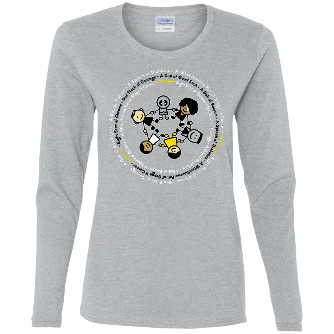 T-Shirts Sport Grey / S Support Family Women's Long Sleeve T-Shirt