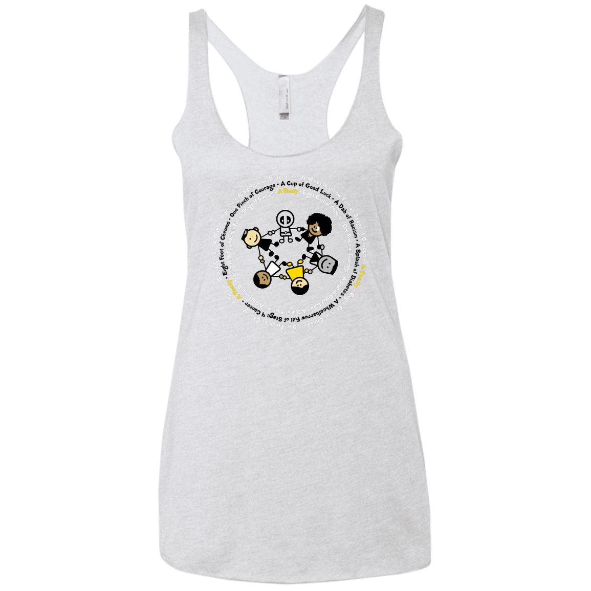 Support Family Women's Triblend Racerback Tank