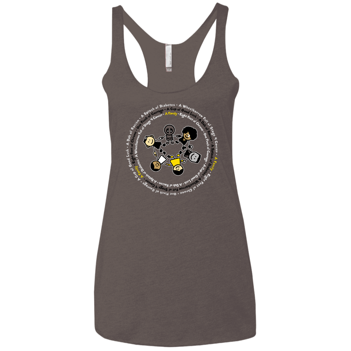 Support Family Women's Triblend Racerback Tank