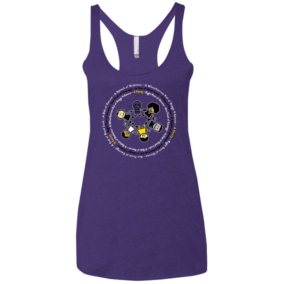Support Family Women's Triblend Racerback Tank