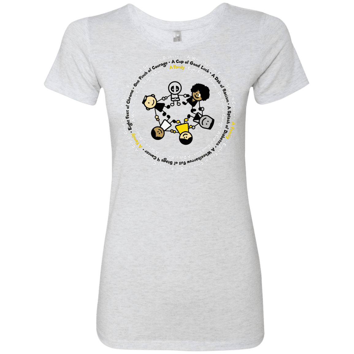 T-Shirts Heather White / S Support Family Women's Triblend T-Shirt
