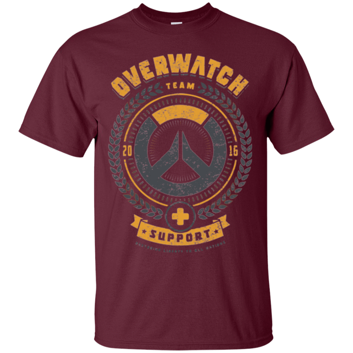 T-Shirts Maroon / Small Support Team T-Shirt