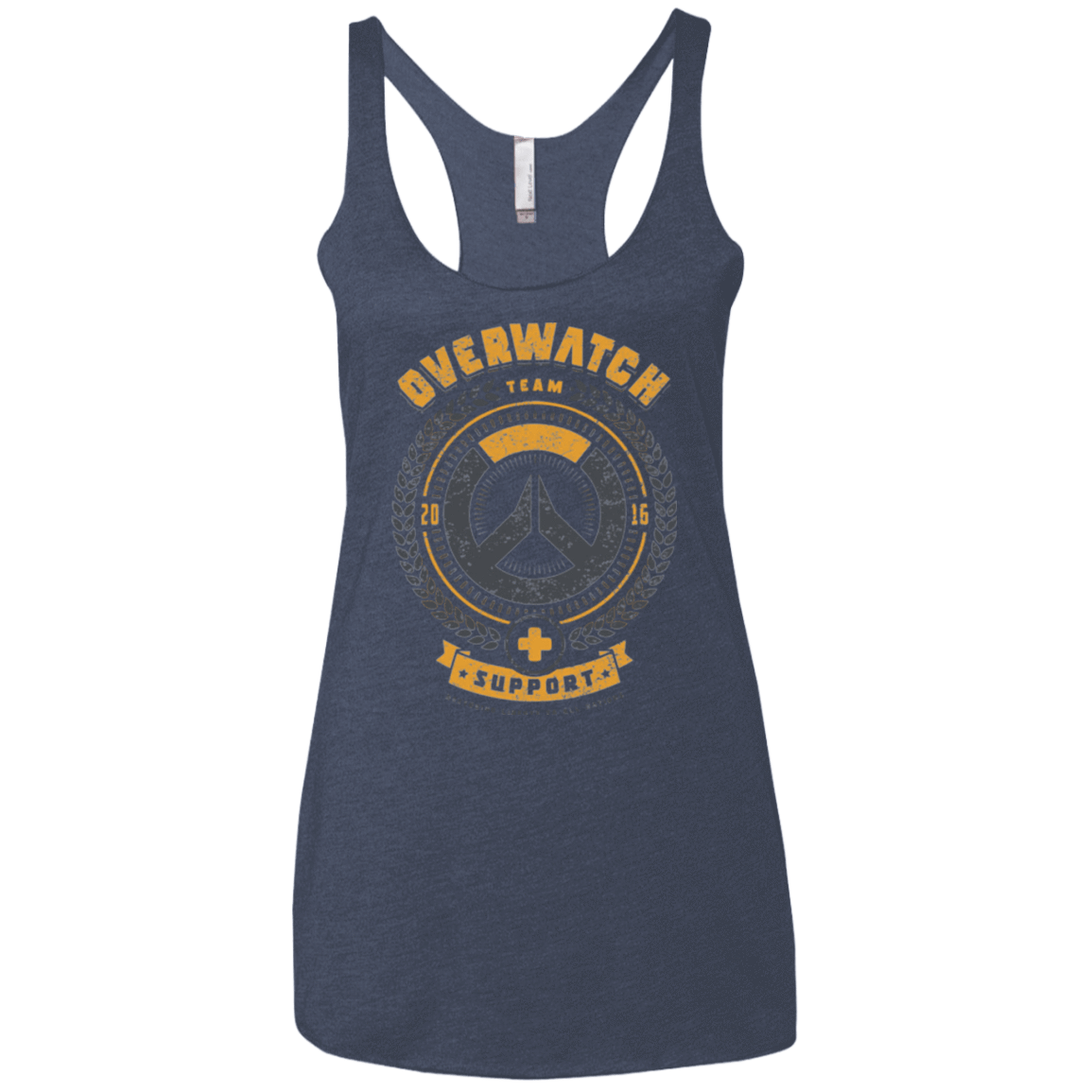T-Shirts Vintage Navy / X-Small Support Team Women's Triblend Racerback Tank