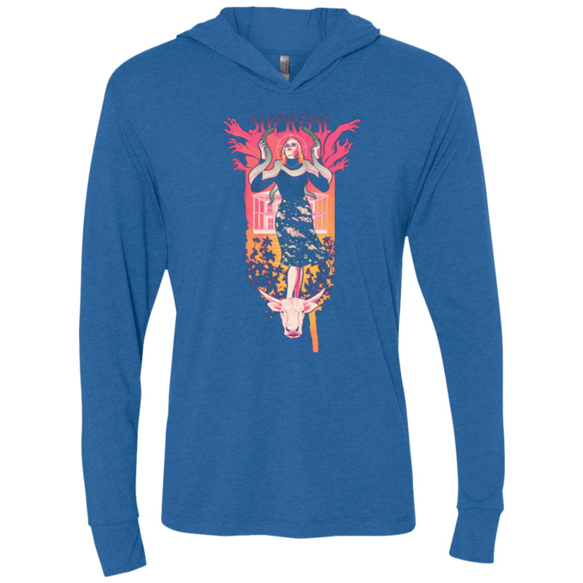 T-Shirts Vintage Royal / X-Small Supreme Triblend Long Sleeve Hoodie Tee