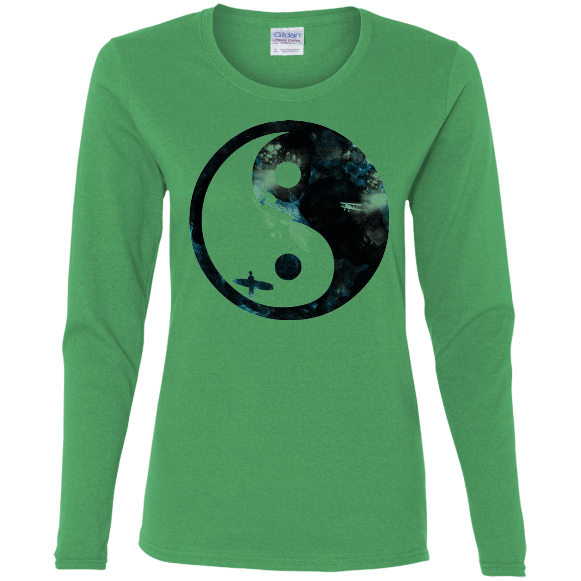 T-Shirts Irish Green / S Surfin' Women's Long Sleeve T-Shirt