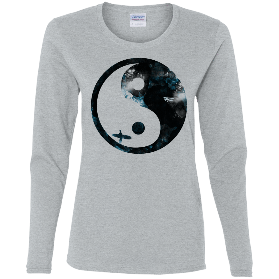 T-Shirts Sport Grey / S Surfin' Women's Long Sleeve T-Shirt