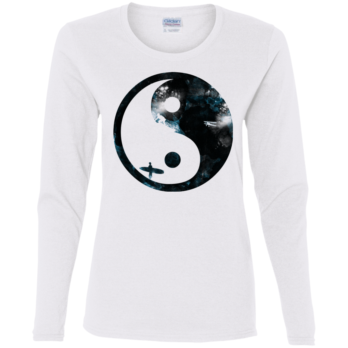 T-Shirts White / S Surfin' Women's Long Sleeve T-Shirt