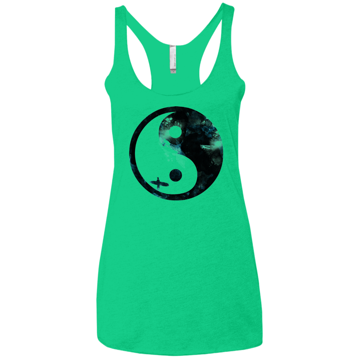 Surfin' Women's Triblend Racerback Tank