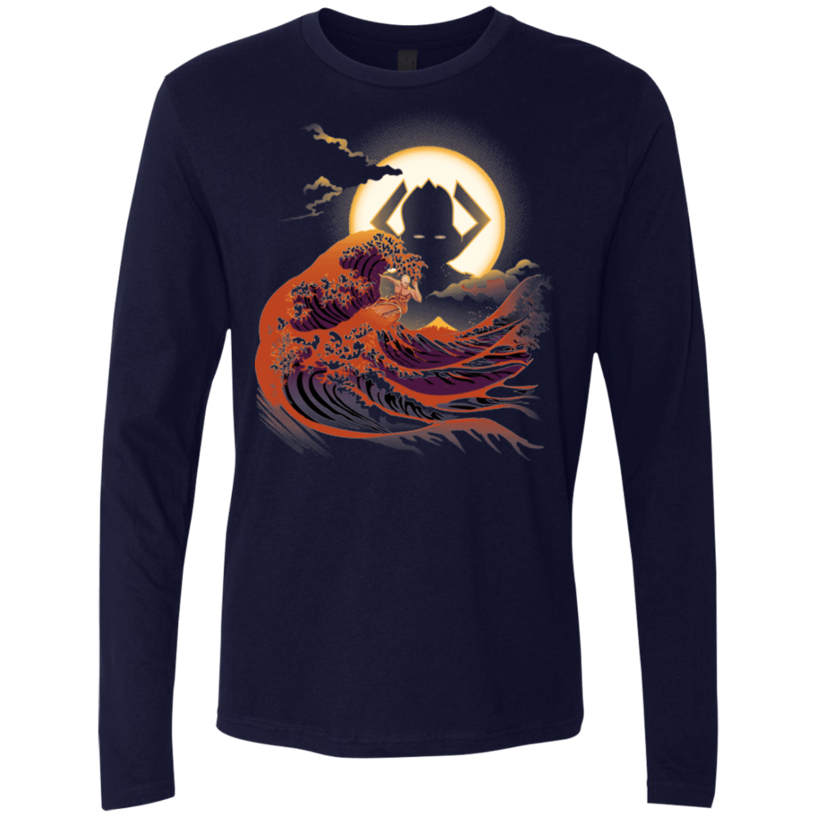 T-Shirts Midnight Navy / Small Surfing With The Alien Men's Premium Long Sleeve