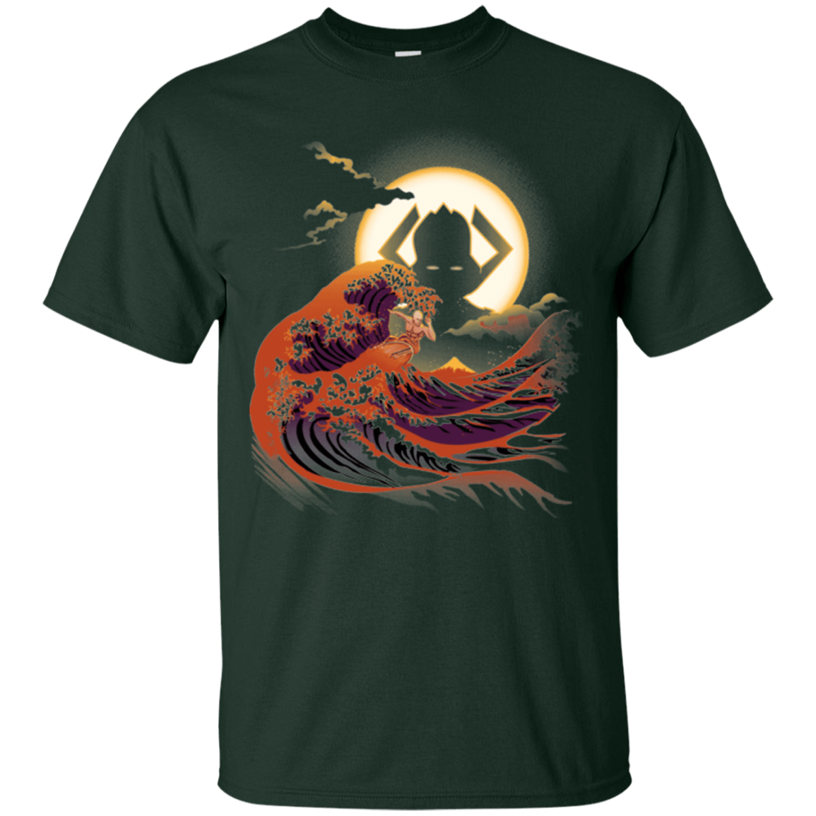 T-Shirts Forest Green / Small Surfing With The Alien T-Shirt